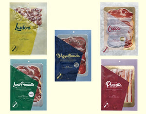 A Lady Butcher Charcuterie  "Entertainer "Collection  - seven 60g packs and one 100g.
