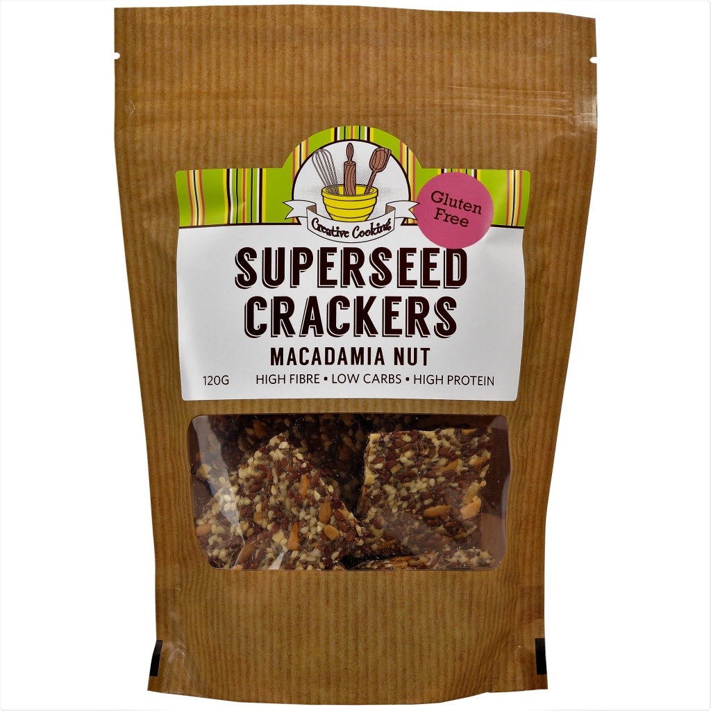 Superseed Macadamia Nut Crackers 120gm