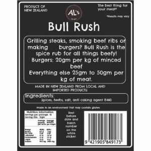 Al's Bullrush spice rub 100gm