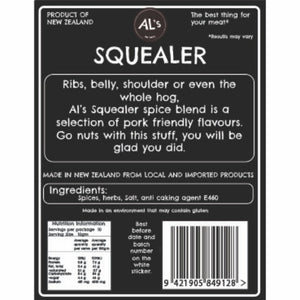 Al's Squealer spice rub 100gm