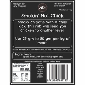 Al's Smokin' Hot Chick spice rub 100gm